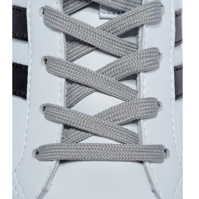 Curtual Wide Flat Athletic Shoelaces with Wide Shoelaces Flat Shoe Laces [2 Pairs] [6 Color][8 Size] for Sneakers and Shoes (40" inches (102 cm), Gray) - Image 5